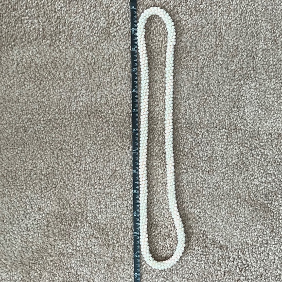 Pink and White Mini Pearl Necklace Twisted/Intertwined - Picture 5 of 5